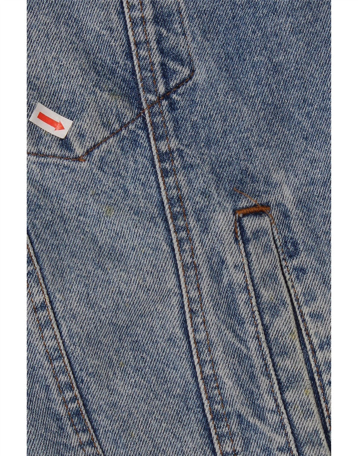 Jaqueta jeans masculina vintage UK 38 algodão azul médio