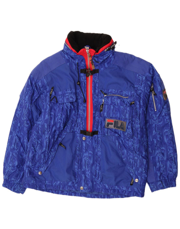 Jaqueta de esqui feminina Fila IT 54 3XL azul geométrico