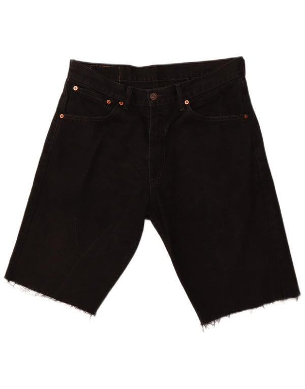LEVI'S Masculino 521 Shorts Jeans W 34 Grande Algodão Preto