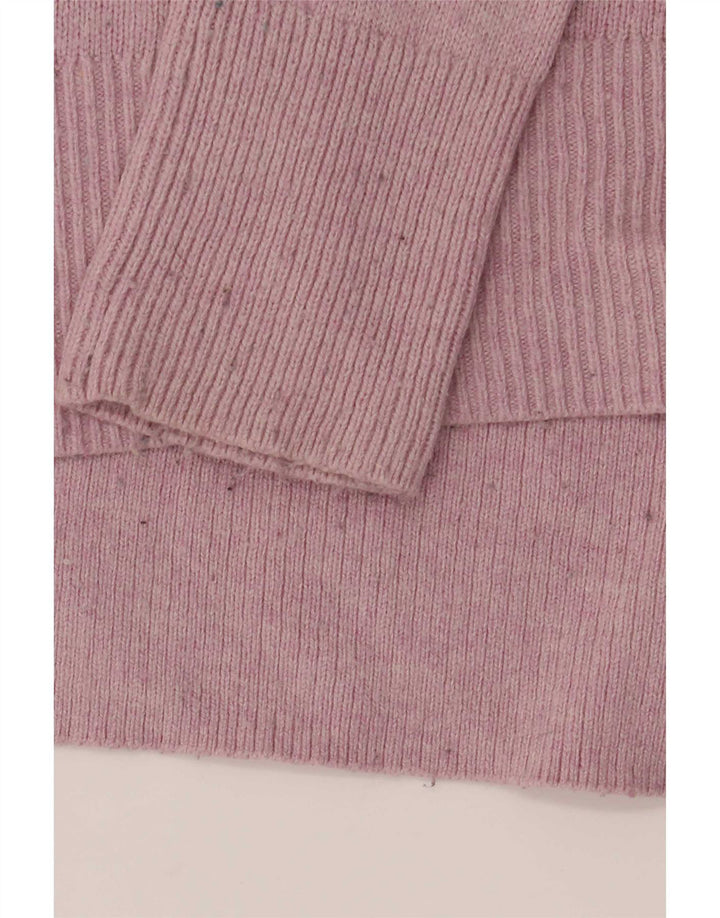 Suéter feminino Gap com gola redonda grande, Reino Unido 10 pequeno rosa