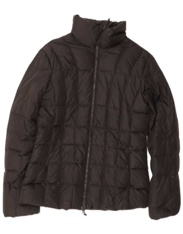 Jaqueta acolchoada feminina Benetton UK 14 médio preto nylon