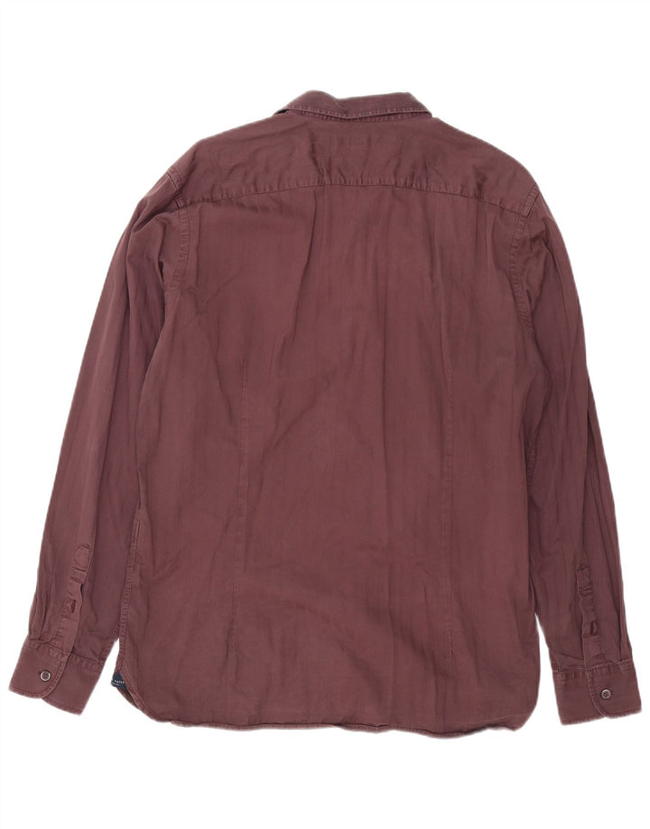 Camisa masculina TED BAKER tamanho 4 grande Borgonha