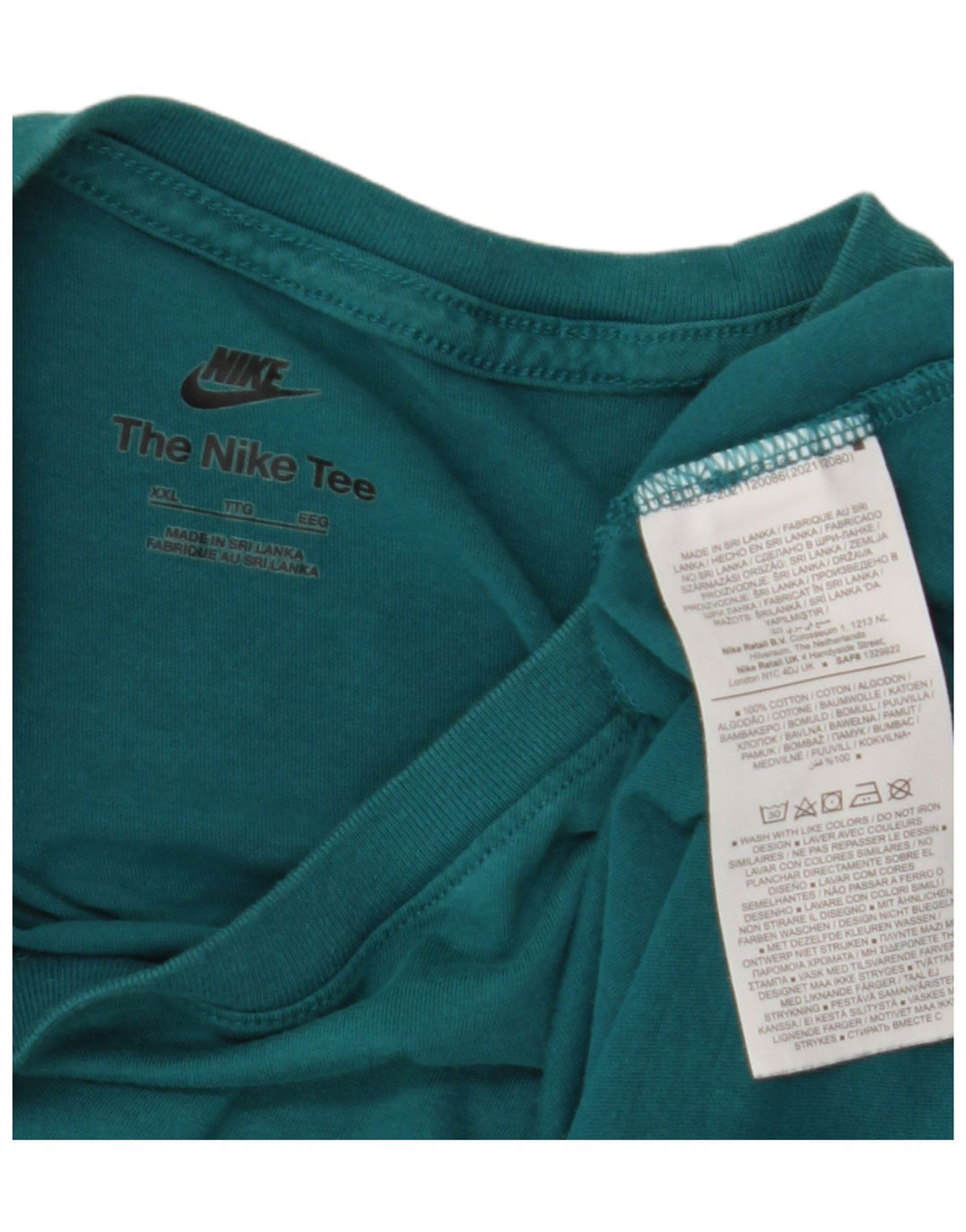 Camiseta masculina Nike Top 2XL algodão turquesa
