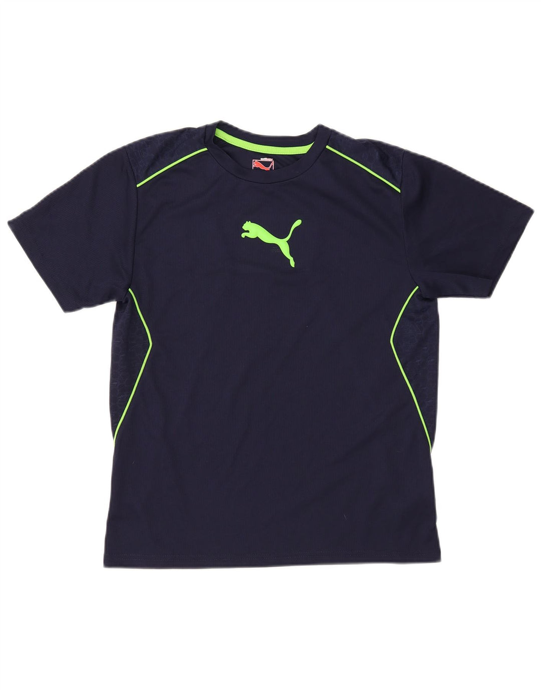 Camiseta Puma Boys Graphic Top 11-12 Anos Grande Poliéster Listrado Azul Marinho