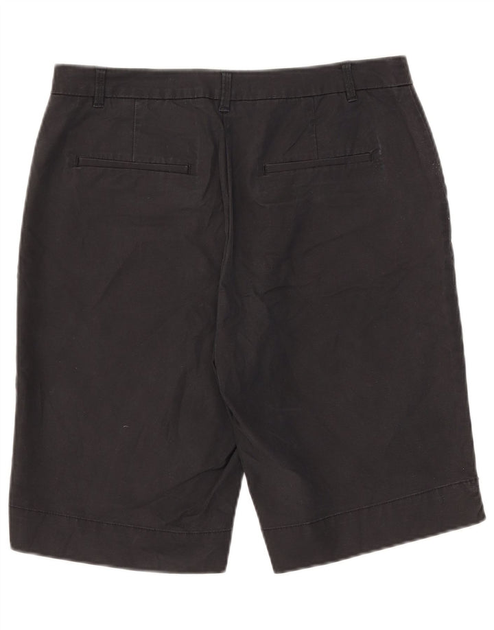 Shorts chino feminino Marks & Spencer UK 12 médio W32 algodão preto