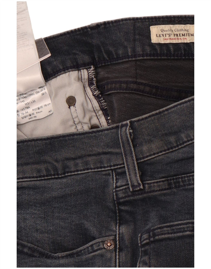 Jeans retos femininos LEVI'S W31 L30 algodão azul marinho