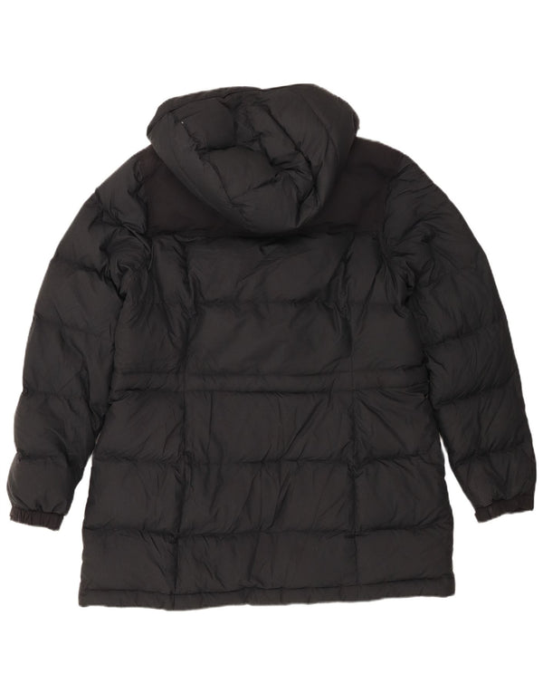 Jaqueta feminina acolchoada com capuz L.L.Bean UK 16 poliéster cinza grande