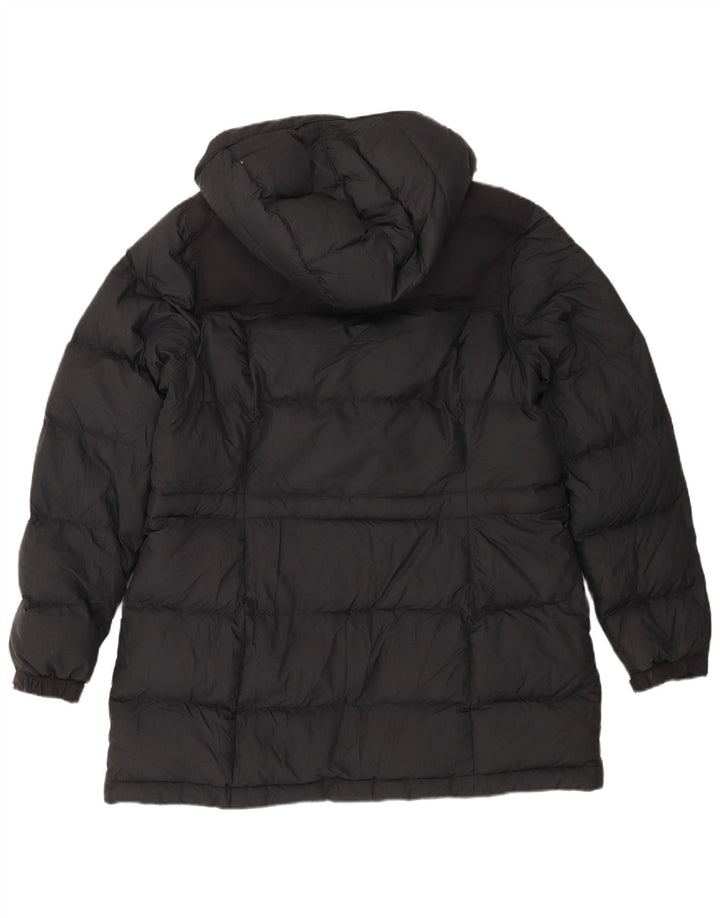 Jaqueta feminina acolchoada com capuz L.L.Bean UK 16 poliéster cinza grande