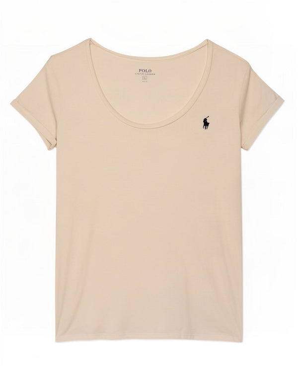 Polo Ralph Lauren Camiseta Feminina Top UK 16 Grande Branco