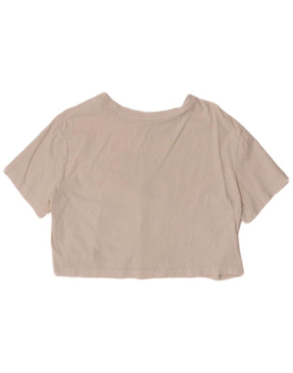Camiseta Nike Feminina Crop Loose Fit Graphic Top UK 14 Médio Branco