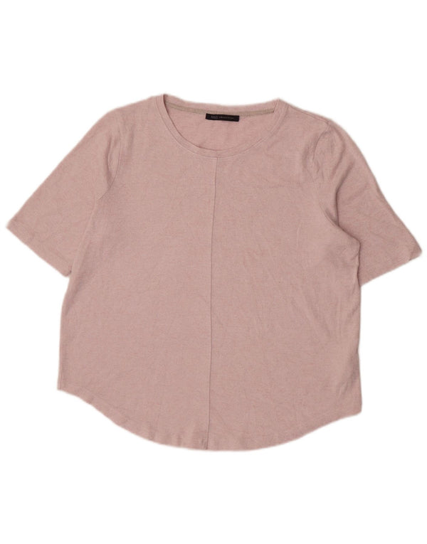 Camiseta feminina Marks & Spencer UK 16 grande viscose rosa