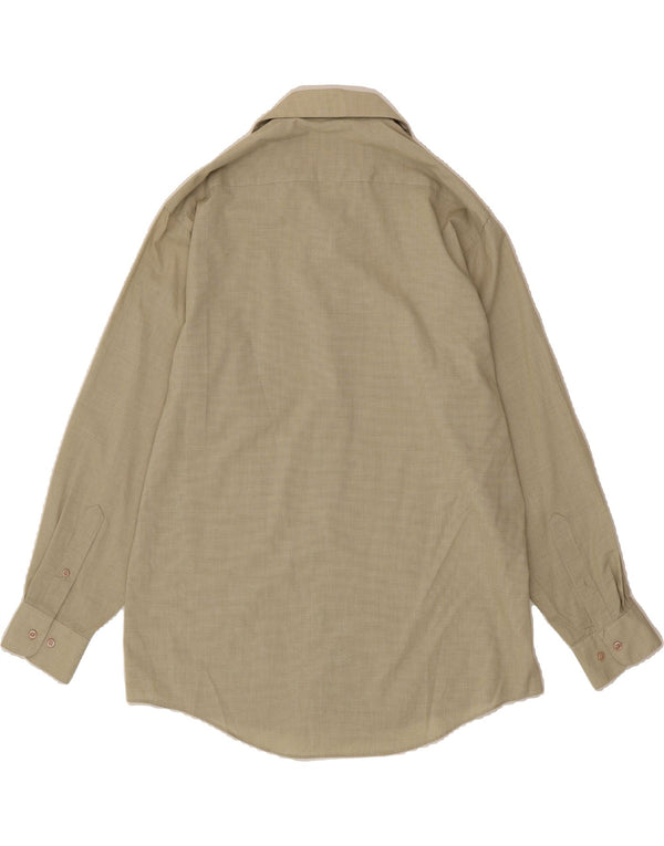 Camisa masculina PIERRE CARDIN tamanho 15/15 1/2 poliéster bege médio