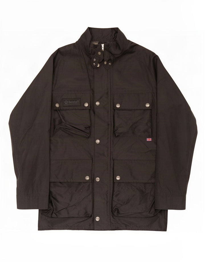 Belstaff Mens Racer Jacket UK 38 Médio Preto Nylon