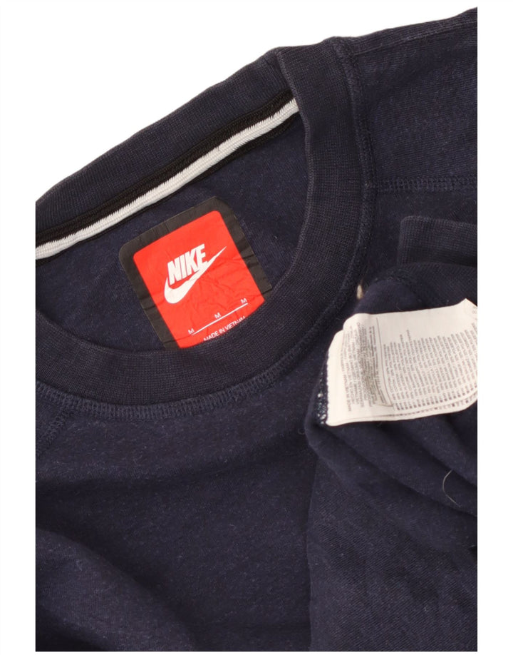 Nike moletom masculino jumper médio azul marinho algodão
