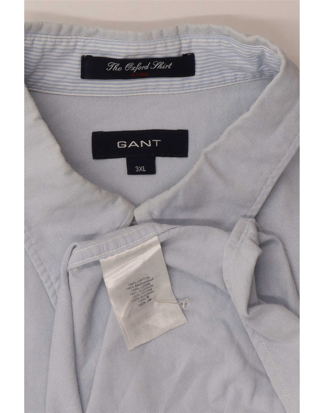 Camisa masculina Gant 3XL algodão azul