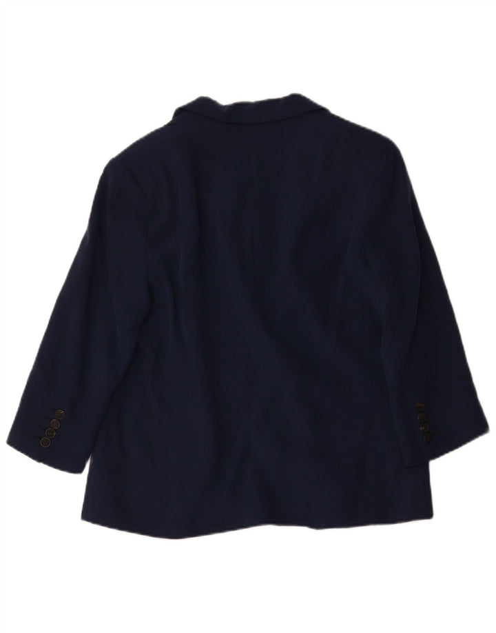 Zara Jaqueta Blazer Feminina Manga 3/4 Aberta Reino Unido 14 Médio Azul Marinho