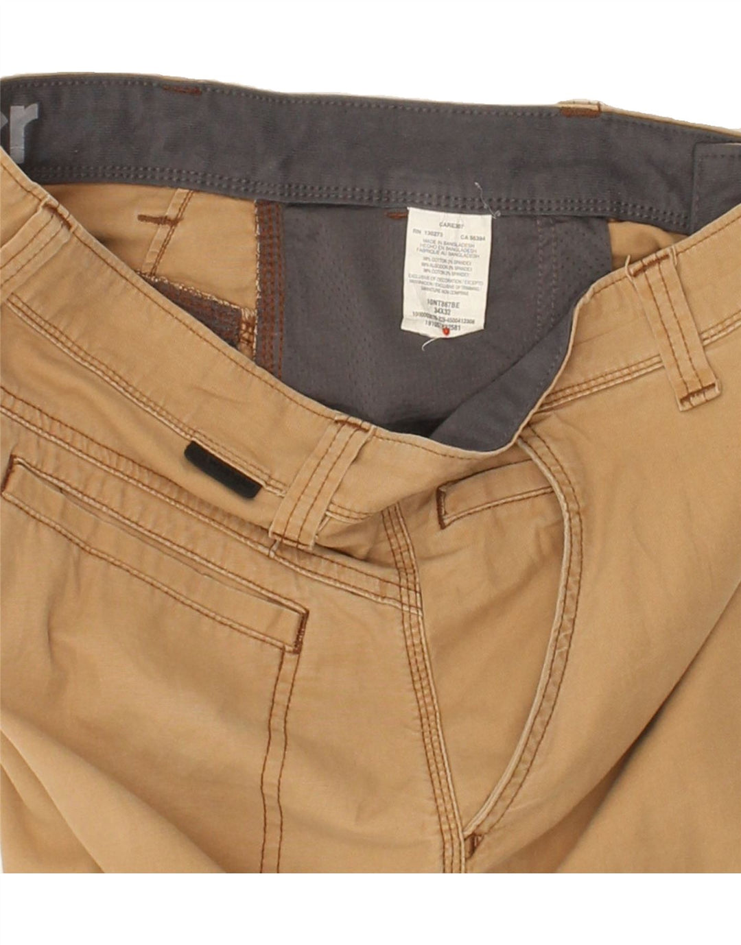 WRANGLER Mens Straight Chino Trousers W34 L32  Beige Cotton Vintage Wrangler and Second-Hand Wrangler from Messina Hembry 