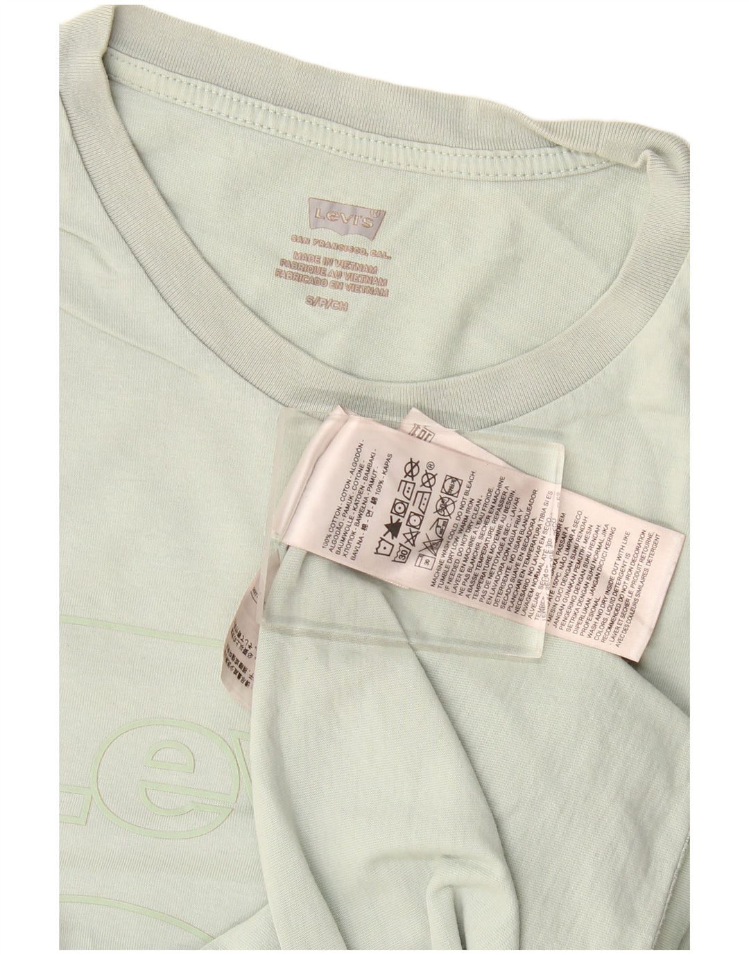 Camiseta feminina gráfica Levi's Top UK 10 pequena cáqui