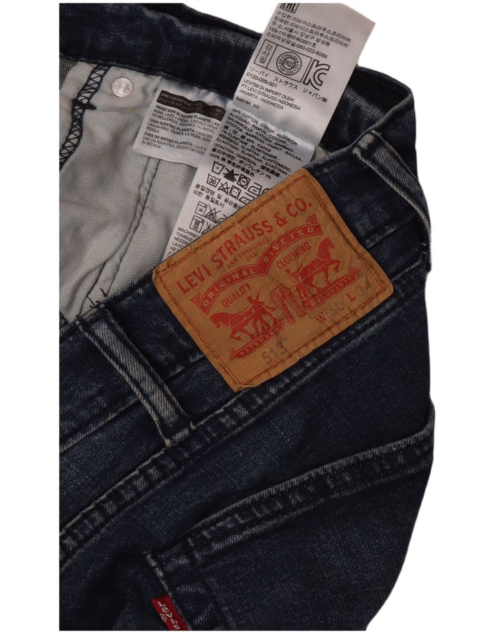 Calça jeans masculina Levi's 513 Slim Straight W40 L27 azul algodão