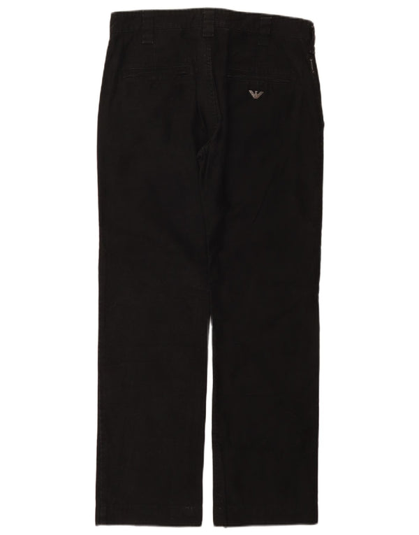 Calça Chino Reta Masculina Armani W32 L30 Algodão Preto