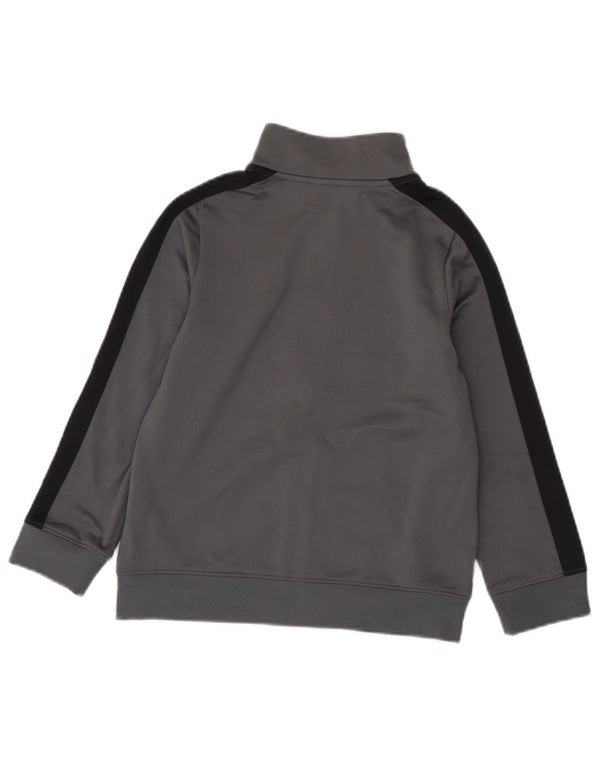 Under Armour Boys Tracksuit Top Jacket 7-8 Years Small Grey Colourblock