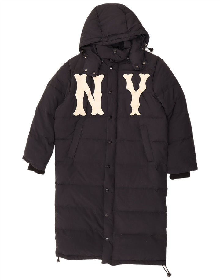 Casaco acolchoado com capuz gráfico masculino Gucci IT 46 grande poliamida preta