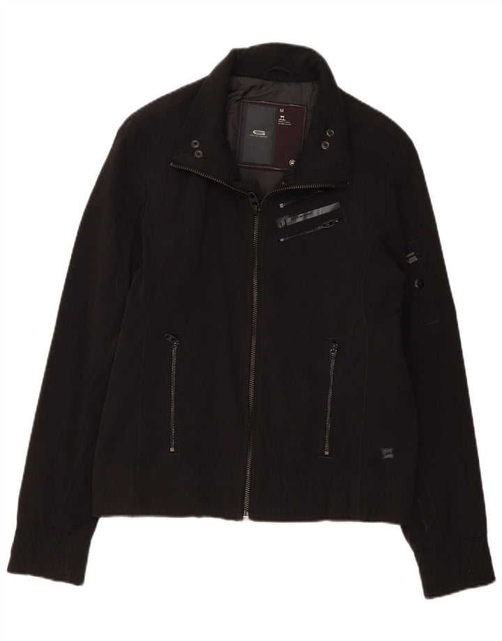 Jaqueta bomber feminina G-STAR Reino Unido 14 algodão preto médio