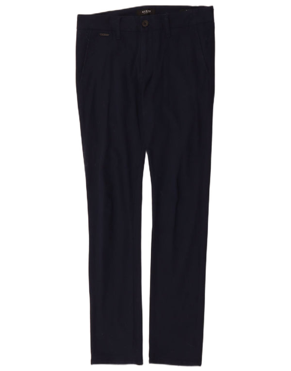 Calça Chino Guess Feminina Daniel Super Skinny W29 L32 Azul Marinho