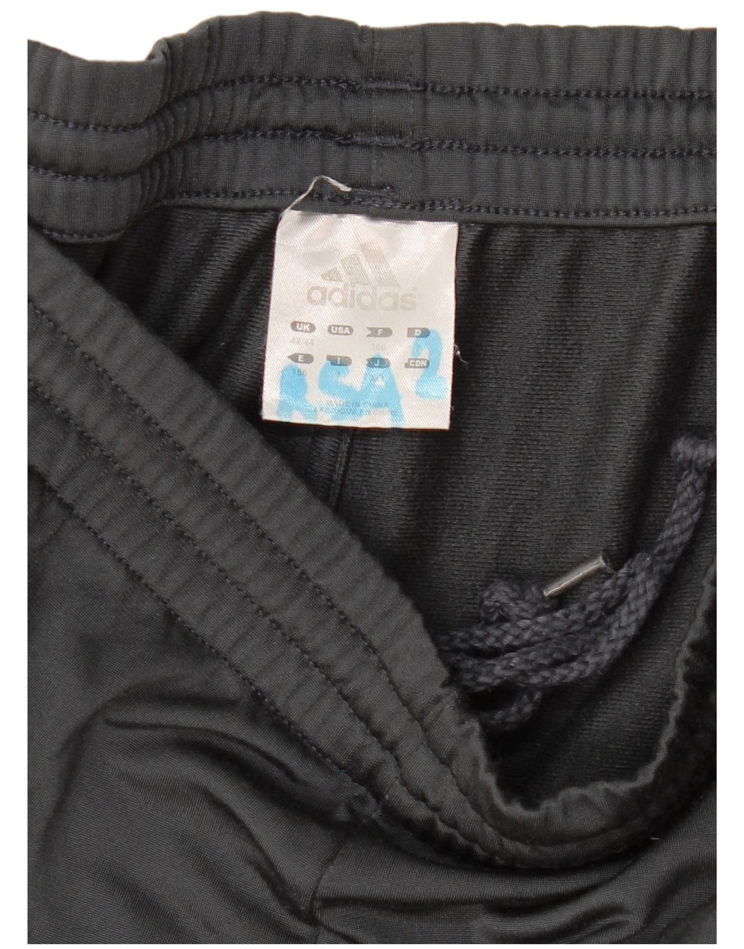 Calças de treino masculinas Adidas UK 42/44 poliéster cinza grande
