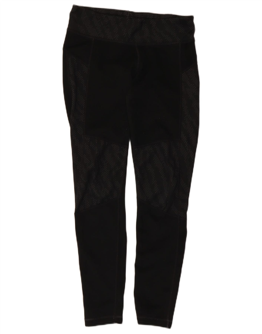 Adidas Womens Climalite Leggings UK 8/10 Pequeno Poliéster Manchado Preto