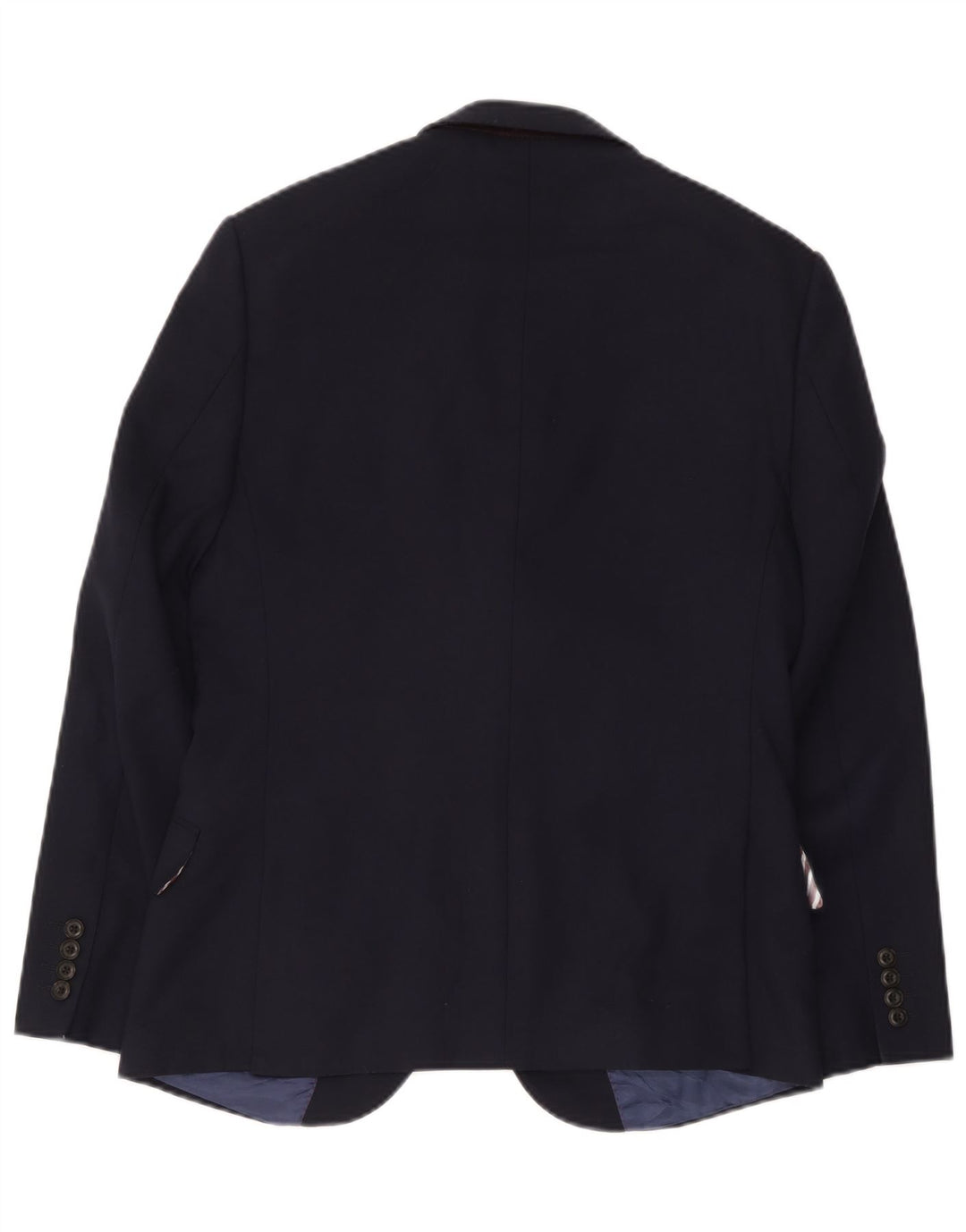 Jaqueta blazer masculina de 2 botões Marks & Spencer Reino Unido 38 azul marinho médio lã nova