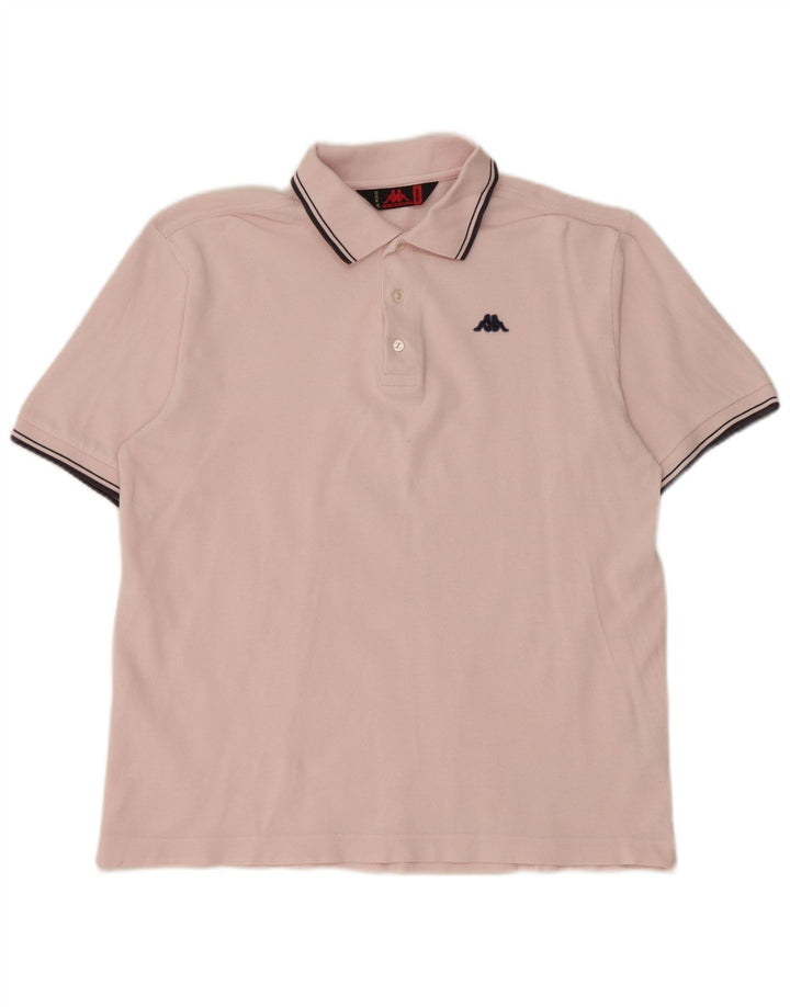 Camisa polo masculina Kappa médio algodão rosa