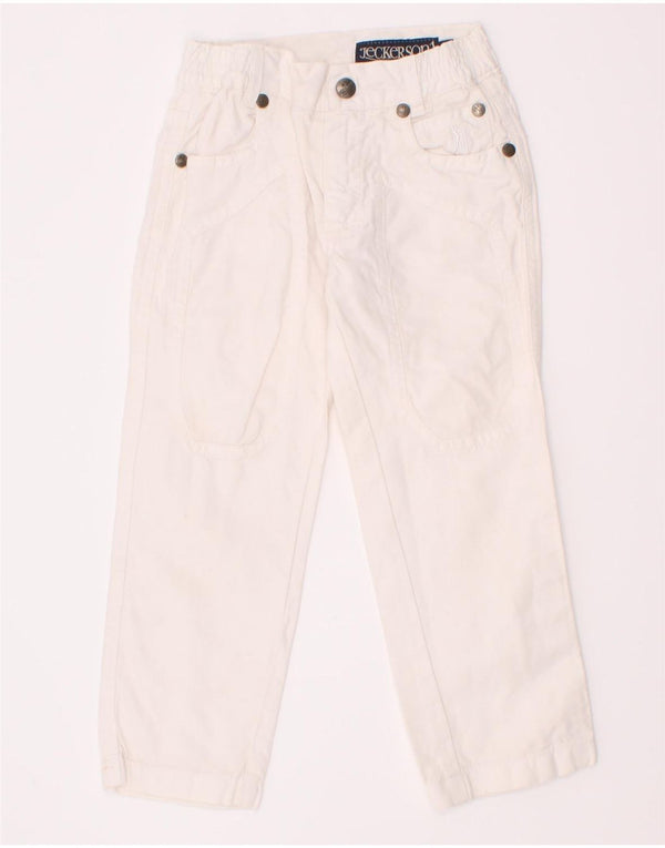Calça Jeckerson Boys Reta Casual 2-3 Anos W18 L15 Algodão Branco