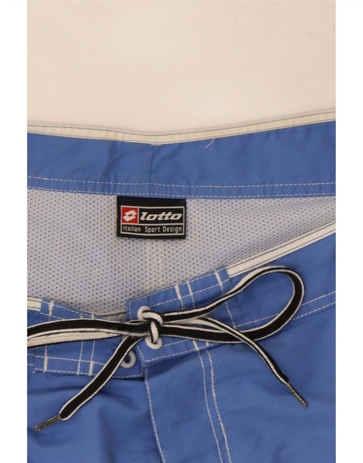 Shorts de natação masculino Lotto grande bloco colorido azul