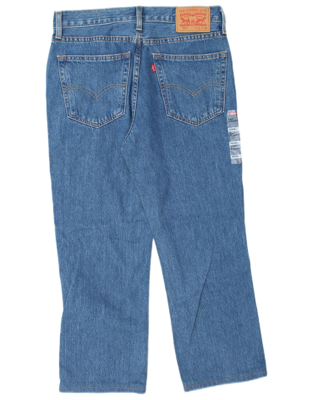 Levi's Masculino 516 Cropped Straight Jeans W32 L25 Azul Algodão