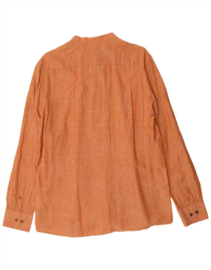 Camisa pulôver masculina Bugatti tamanho 43/44 XL linho laranja