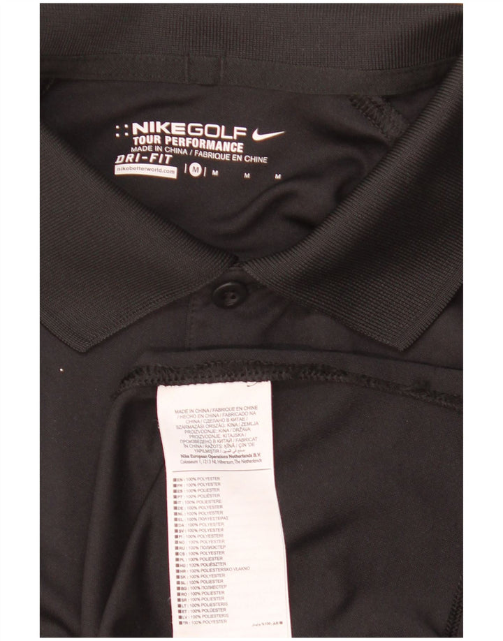 Camisa polo masculina Nike Dri Fit Graphic média preta poliéster