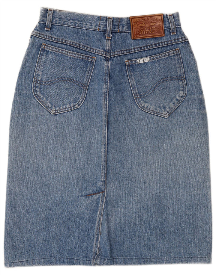 Saia jeans feminina RIFLE W30 algodão azul médio