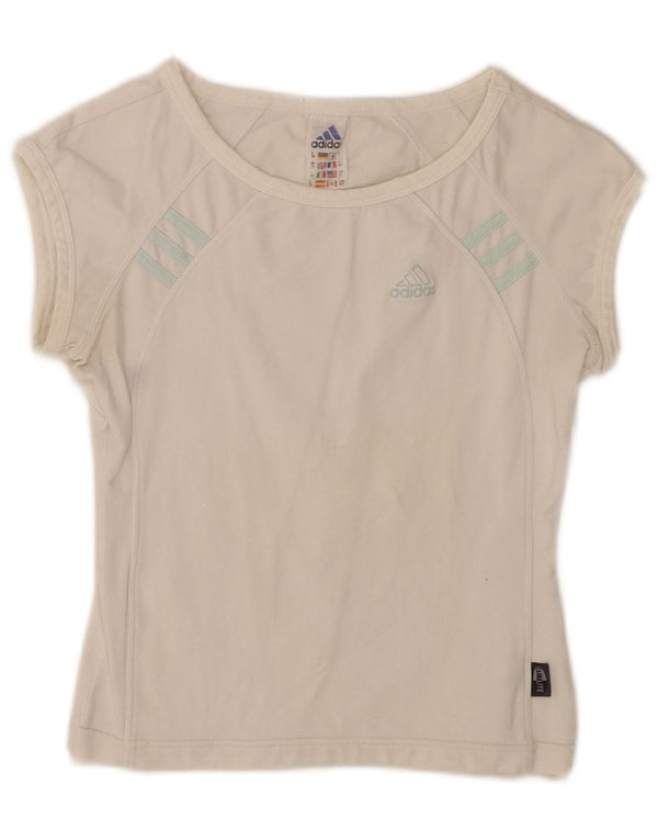 Camiseta Adidas Feminina Crop Top UK 12 Médio Algodão Branco