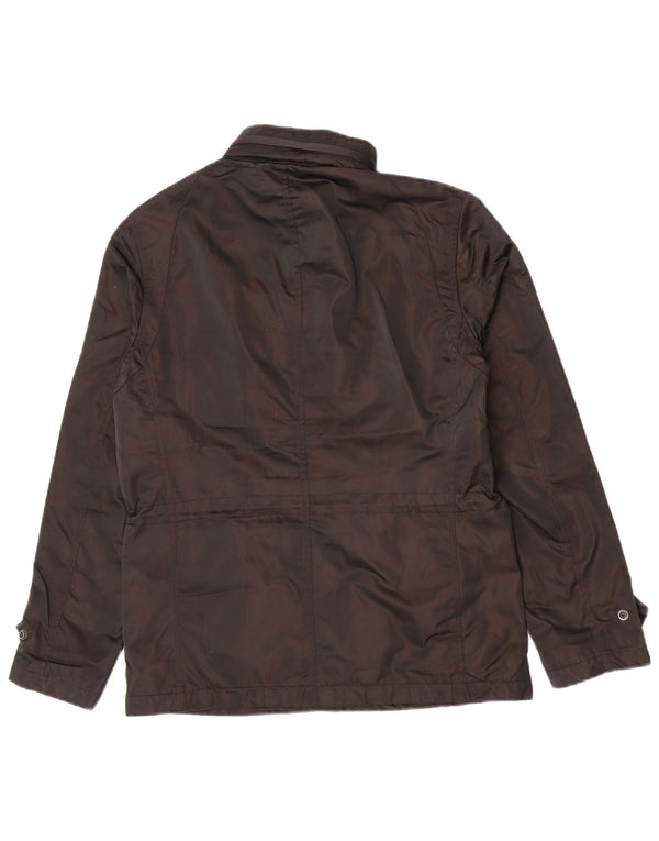 Jaqueta utilitária masculina Zara com capuz UK 38 marrom médio