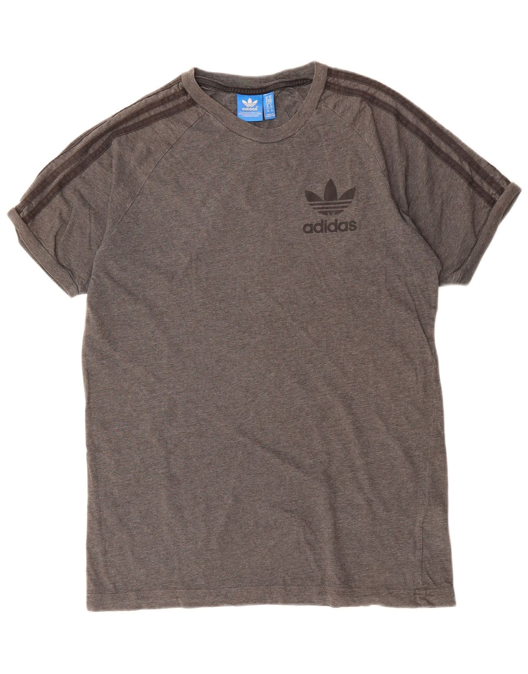 Camiseta masculina ADIDAS Top cinza médio algodão