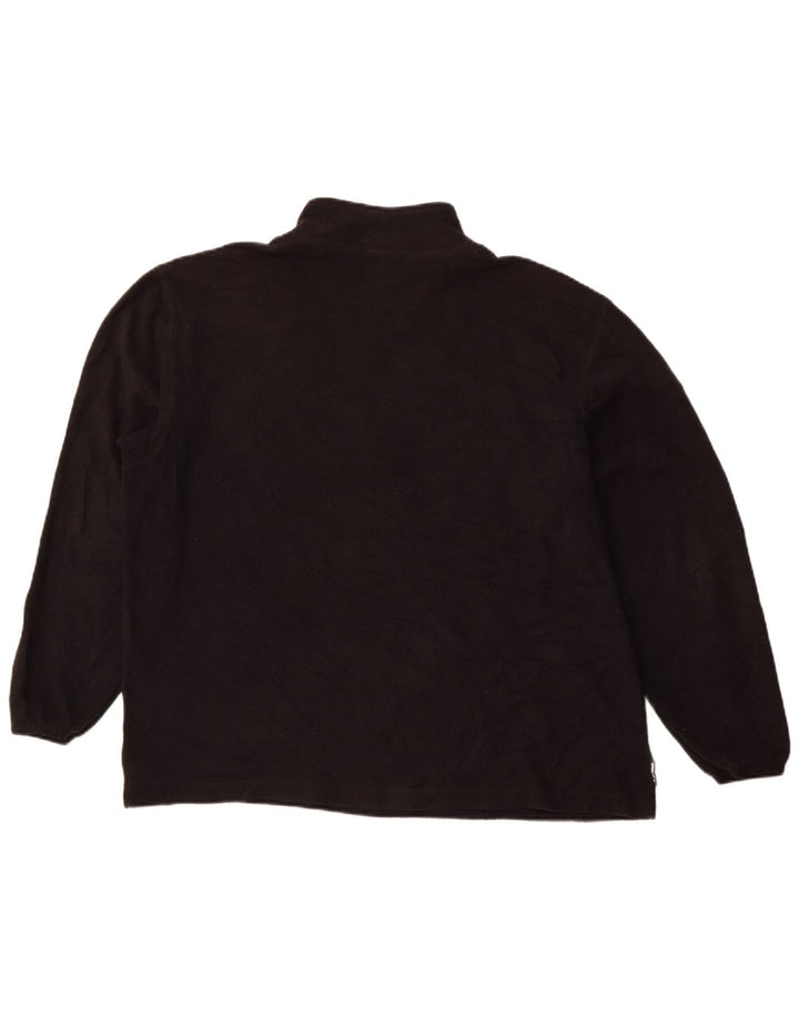 STARTER Suéter masculino de lã com zíper e gola grande, preto, poliéster esportivo