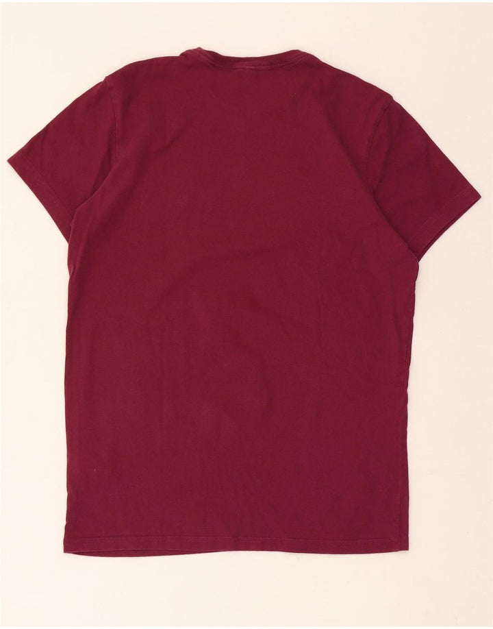 JACK WILLS Mens Classic Fit T-Shirt Top Small Burgundy Cotton Vintage Jack Wills and Second-Hand Jack Wills from Messina Hembry 