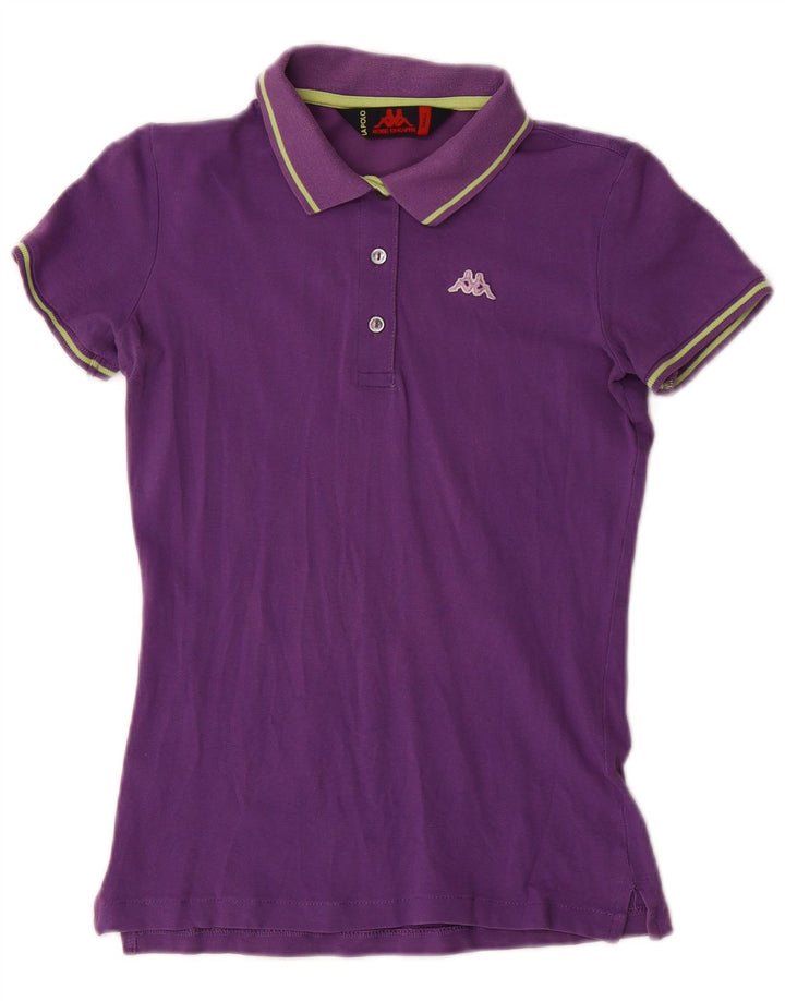 Camisa polo feminina Kappa UK 10 pequena roxa
