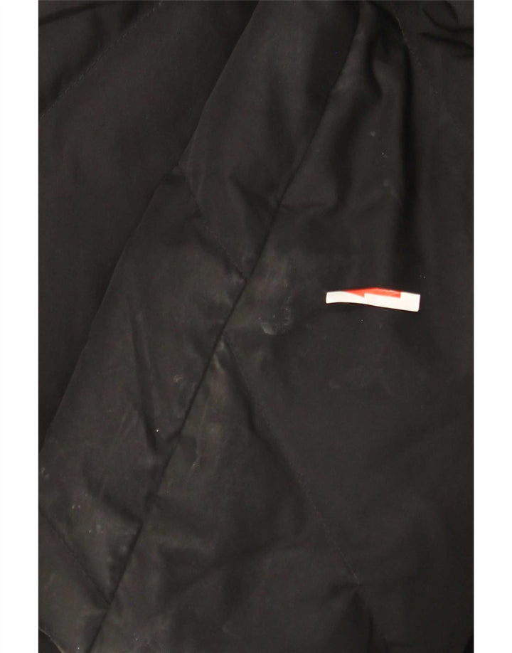 Casaco acolchoado com capuz feminino Per Una UK 16 grande poliéster preto