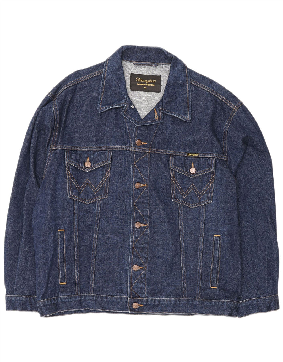 Jaqueta jeans masculina Wrangler UK 44 2XL algodão azul