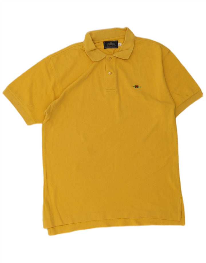 Camisa polo masculina Charro grande algodão amarelo