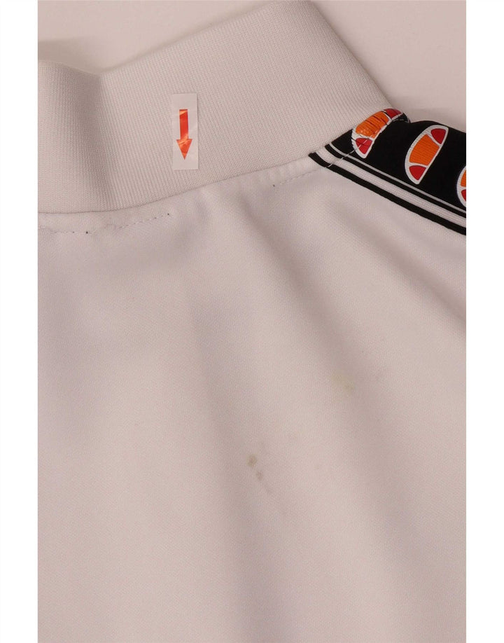 Ellesse Mens Treino Top Jacket Pequeno Poliéster Branco Esportes
