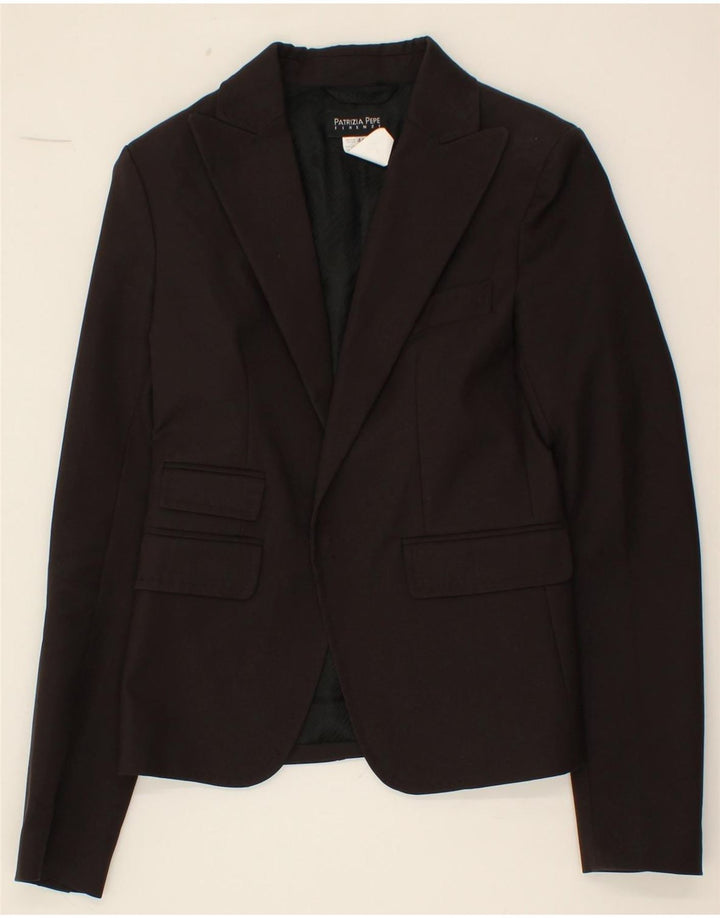 PATRIZIA PEPE Womens Blazer Jacket IT 44 Medium Brown Cotton Vintage Patrizia Pepe and Second-Hand Patrizia Pepe from Messina Hembry 