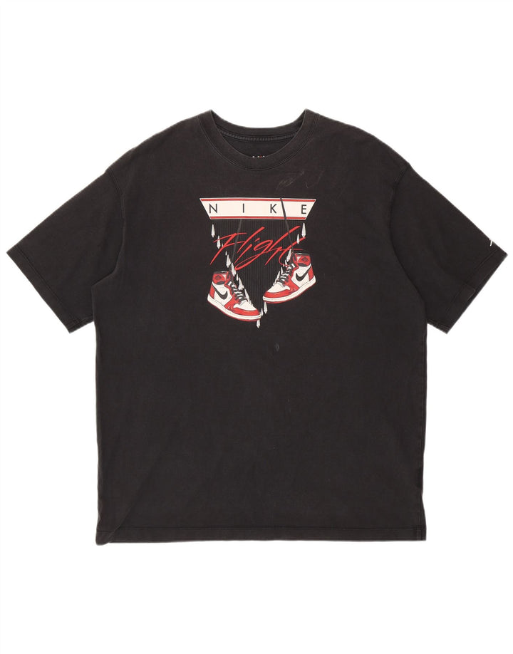 Camiseta masculina JORDAN com estampa oversized XL algodão preto